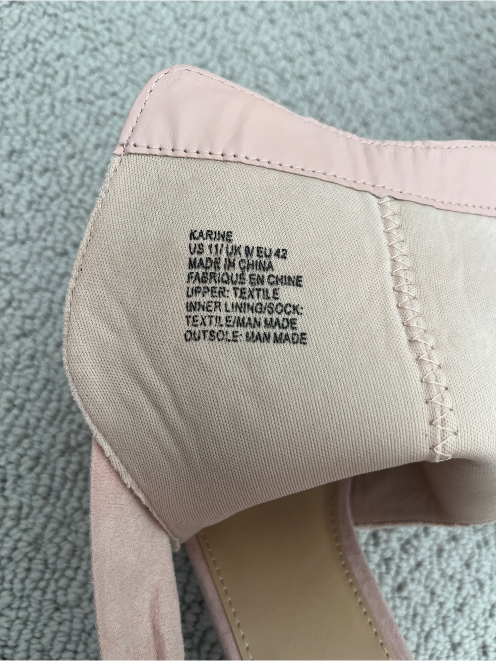 Shoe Dazzle Blush Pink Suede Open-Toe Block Heel Ankle Boots - Picture 8 of 9